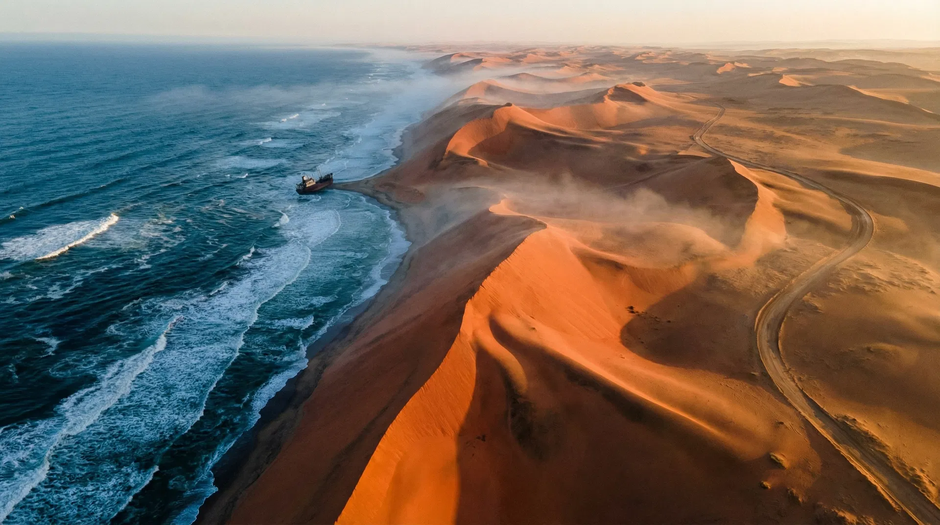 Namibian Skeleton Coast - where the desert meets the ocean