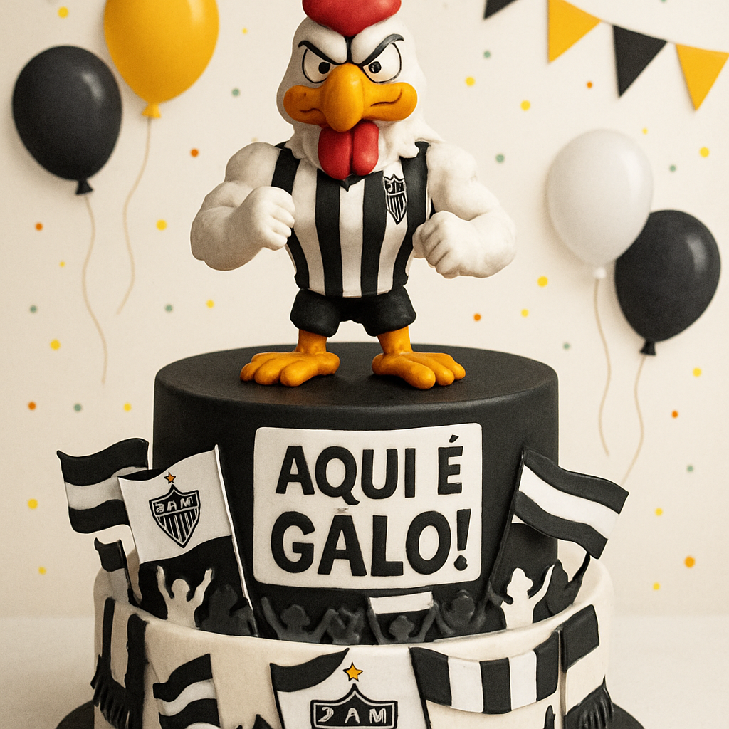 Bolo "Aqui é Galo!"
