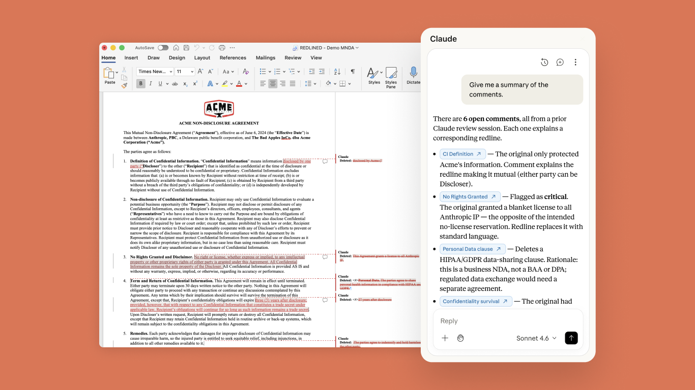 WordでのClaude利用イメージ