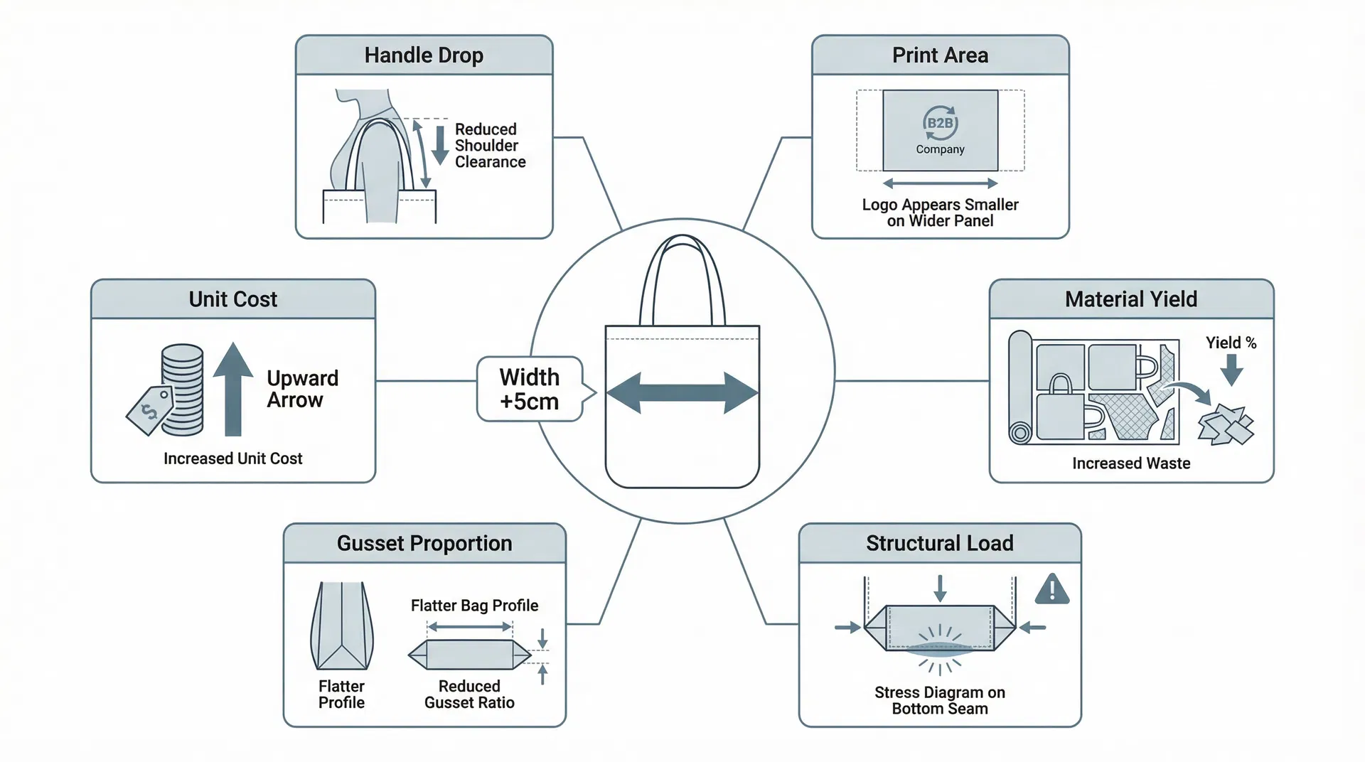 Why Changing One Dimension of a Custom Corporate Bag Forces Changes You Did Not Approve
