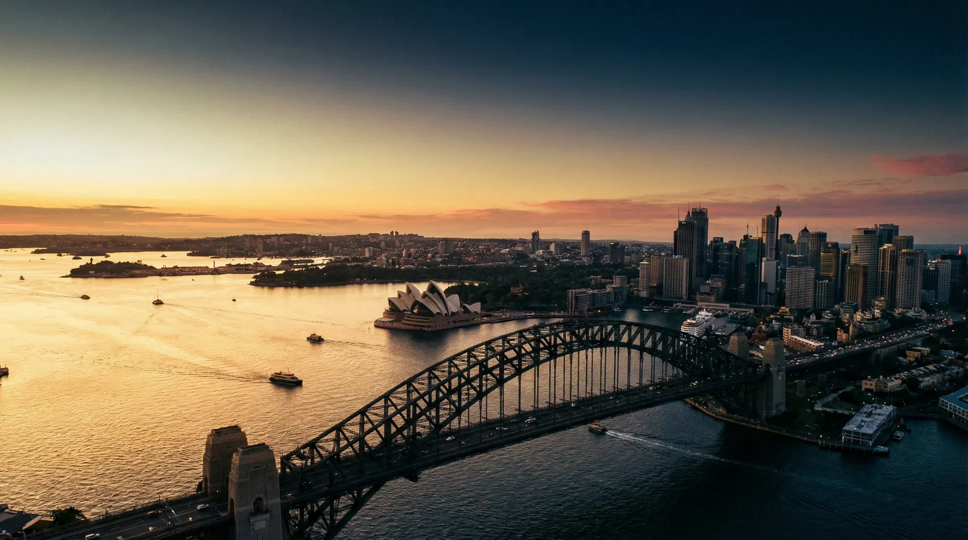 Sydney Harbour at golden hour