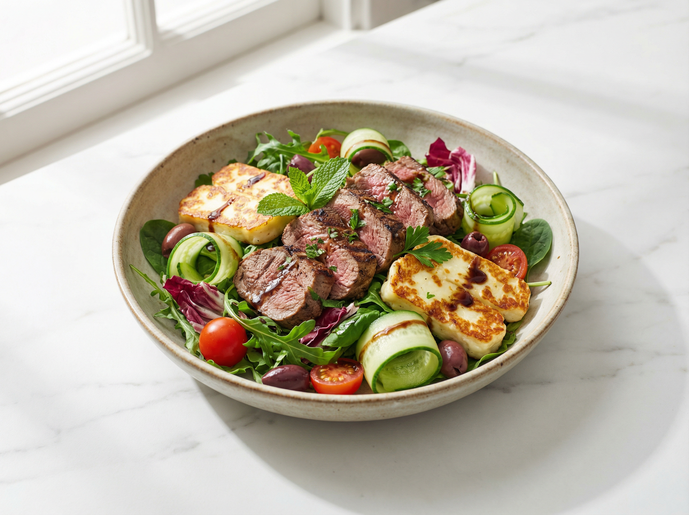 Fast Tabbouleh with Grilled Prawns