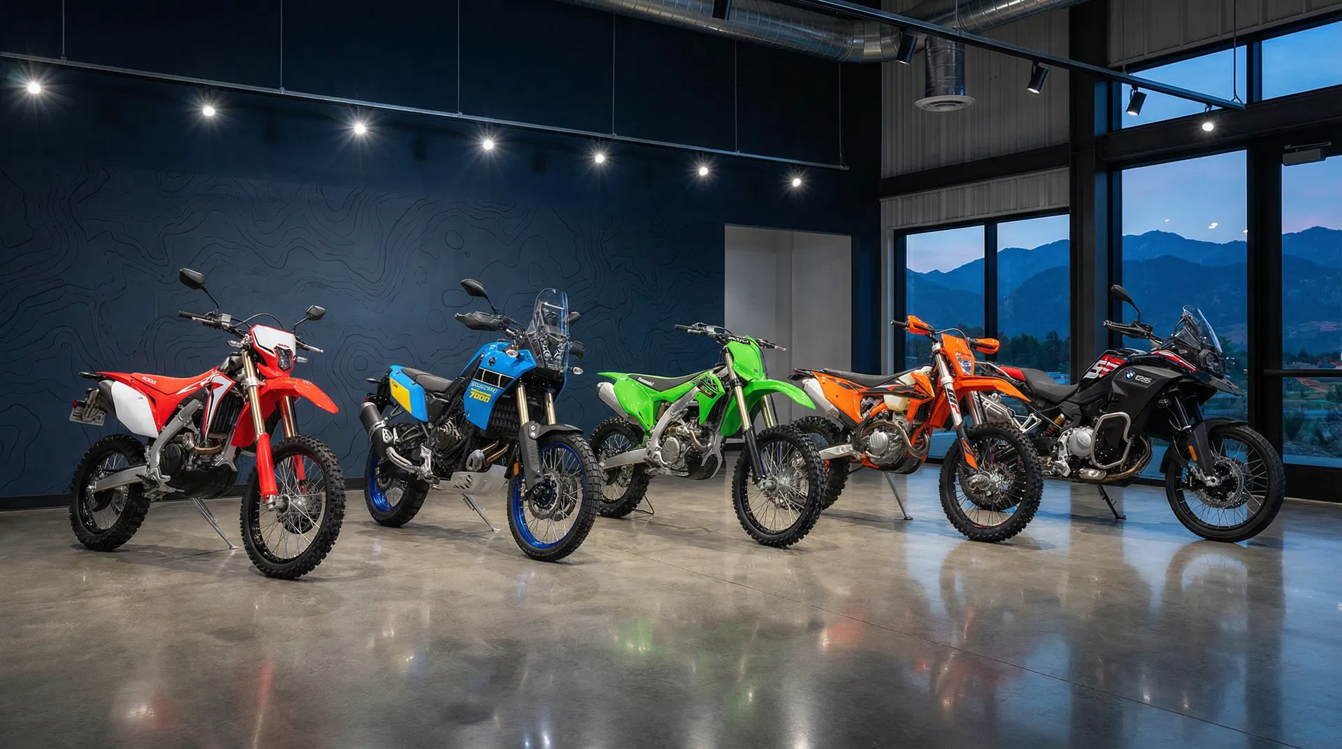 Showroom de motos off-road