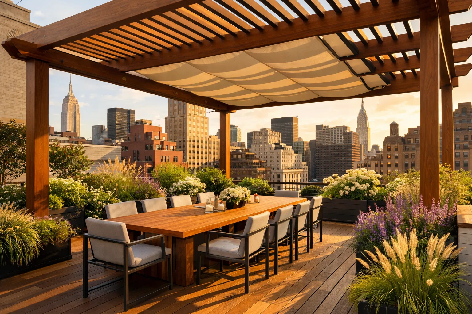 NY Roofscapes pergola project