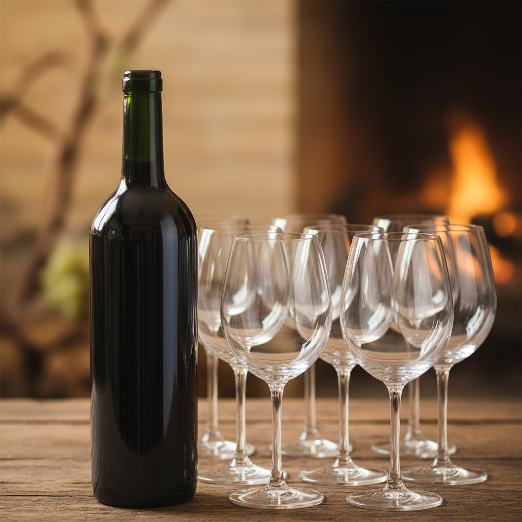750ml Bottle and Glasses