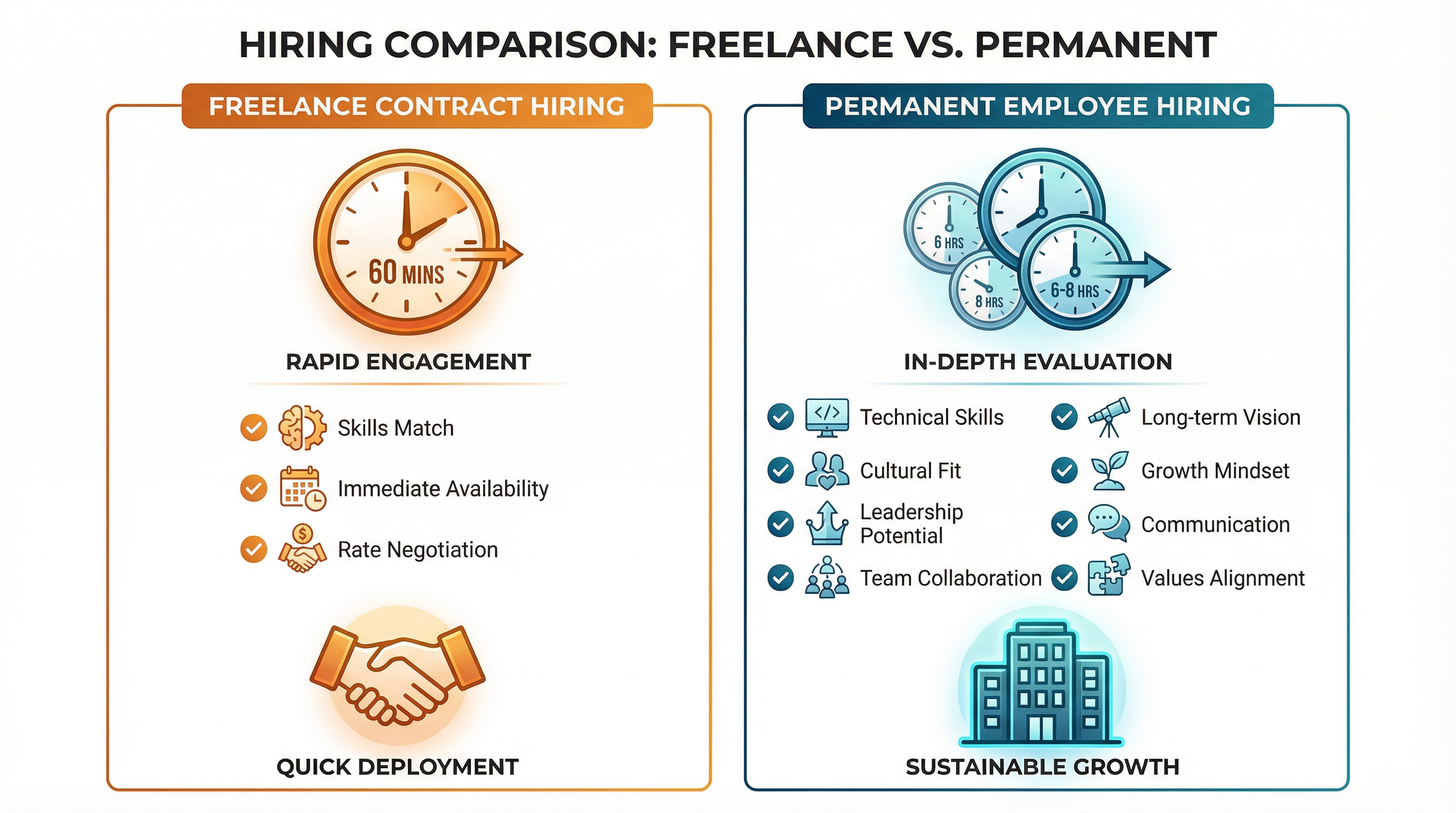 Hiring Comparison: Freelance vs. Permanent