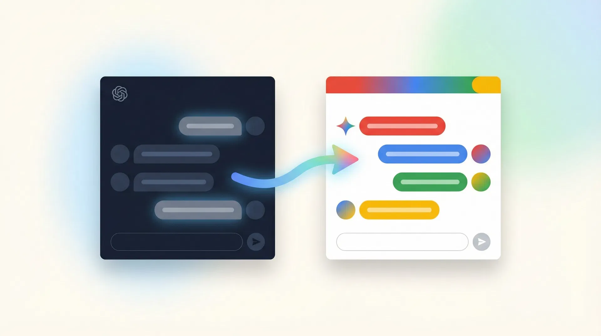 ChatGPT to Gemini migration illustration