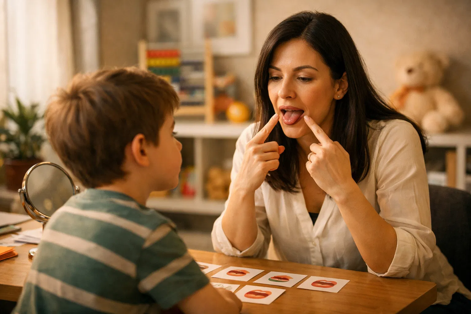 Terapista che lavora con bambino - Immagine 2