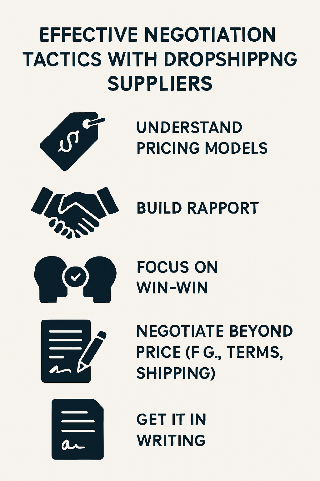 Negotiation Tactics with Dropshipping Suppliers