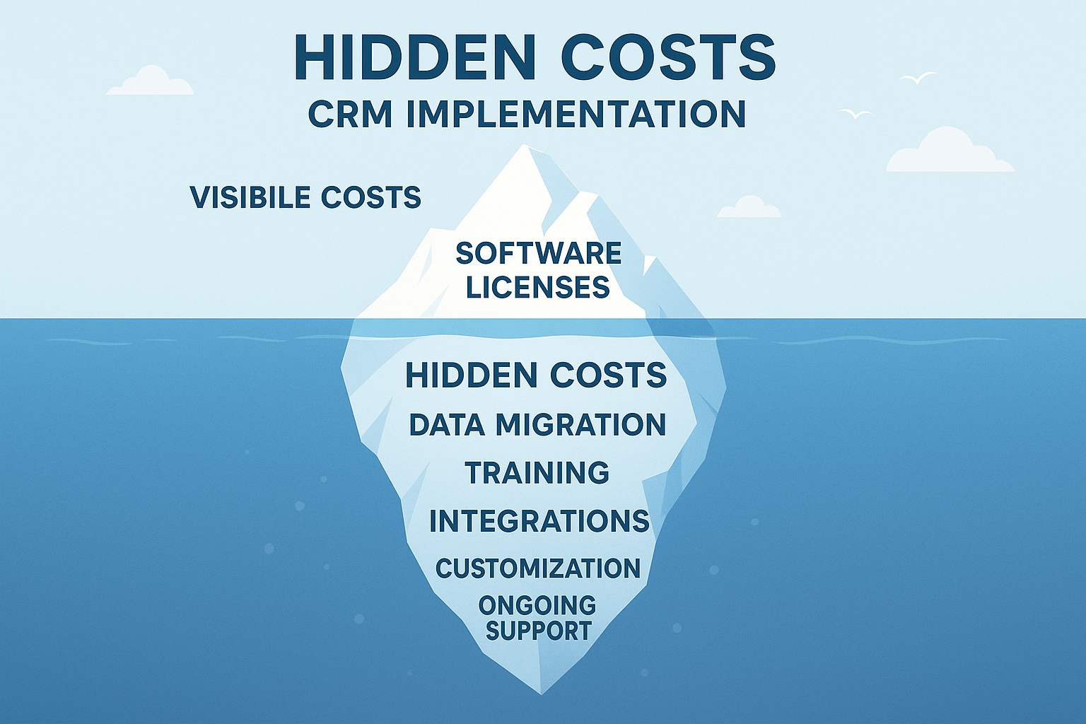 Hidden Costs Iceberg Illustration