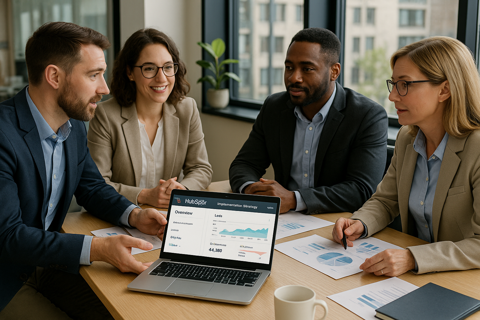 Professional consultation meeting with HubSpot experts