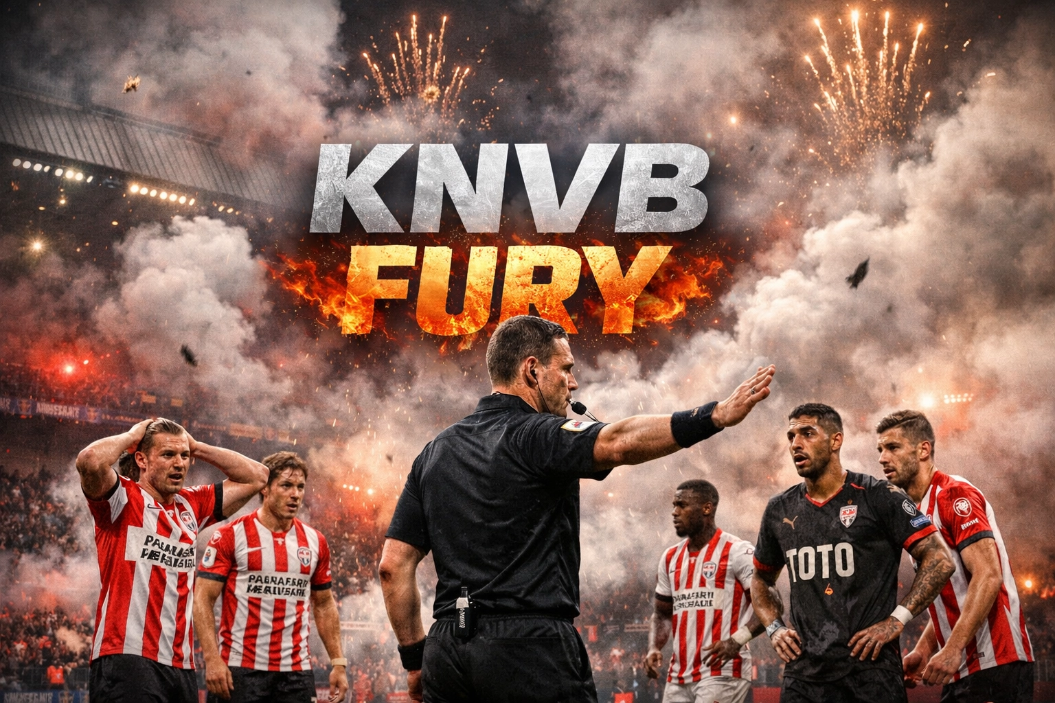 PSV Sparta Rotterdam fireworks incident sparks KNVB fury