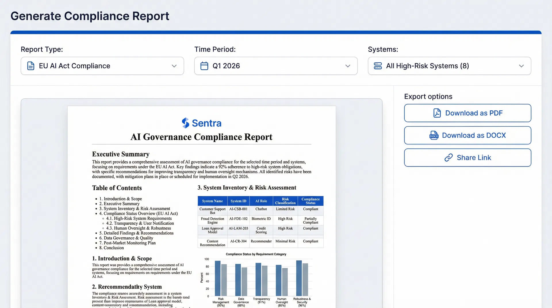 Compliance Report Generation