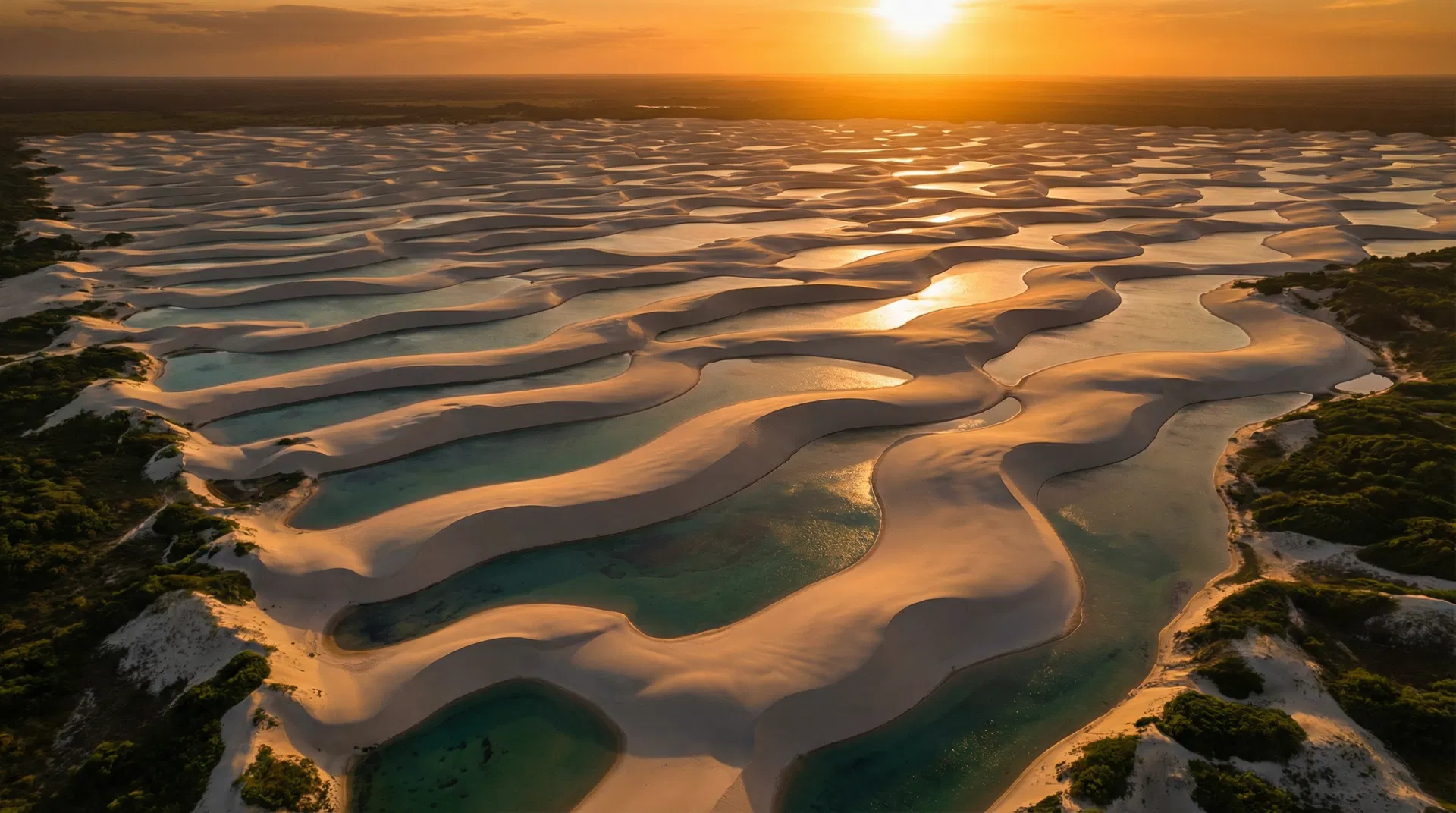Lençóis Maranhenses ao pôr do sol