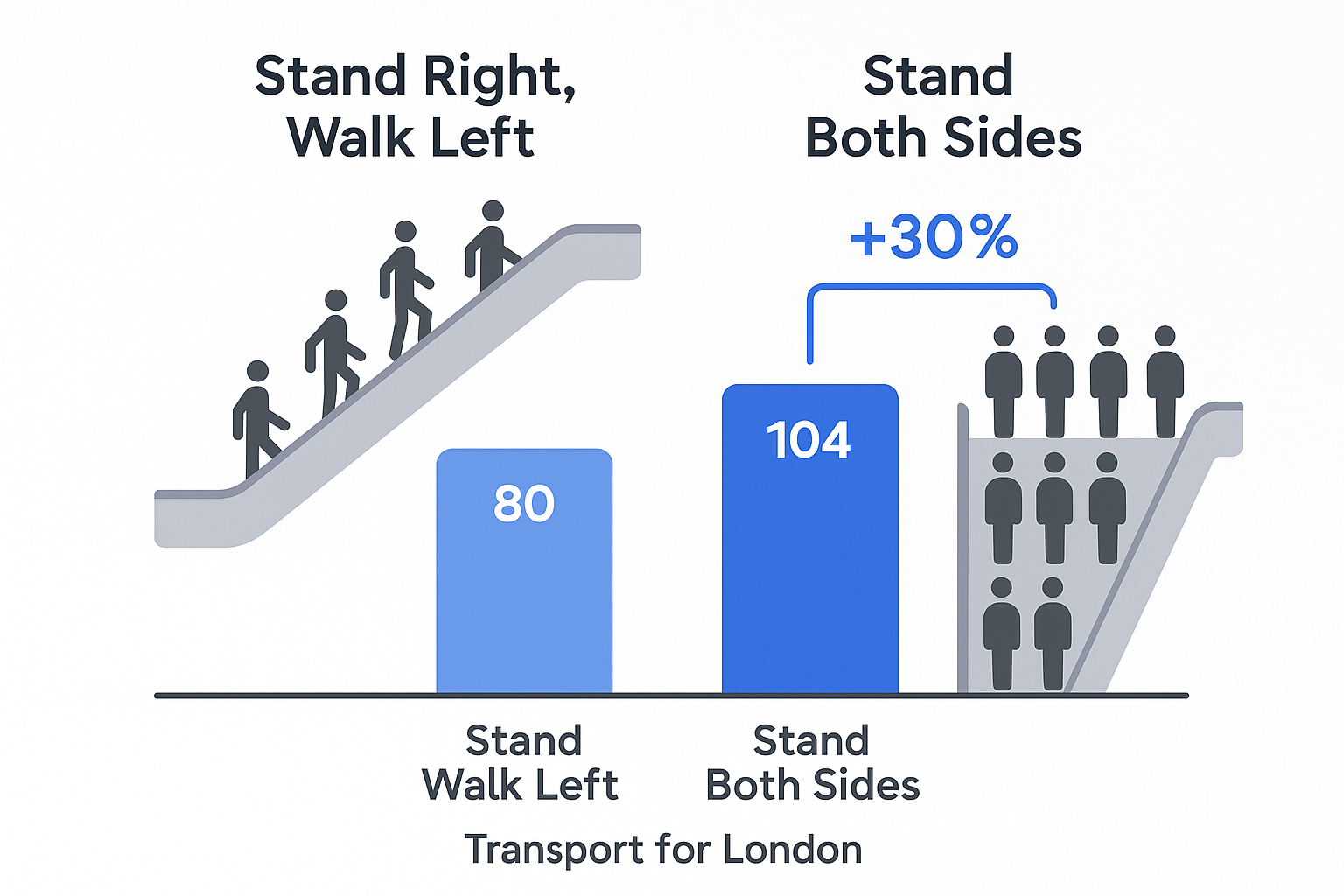 Escalator efficiency comparison - Transport for London study results