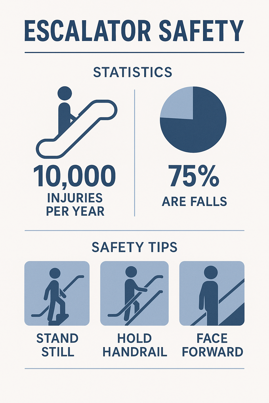 Escalator safety statistics and guidelines