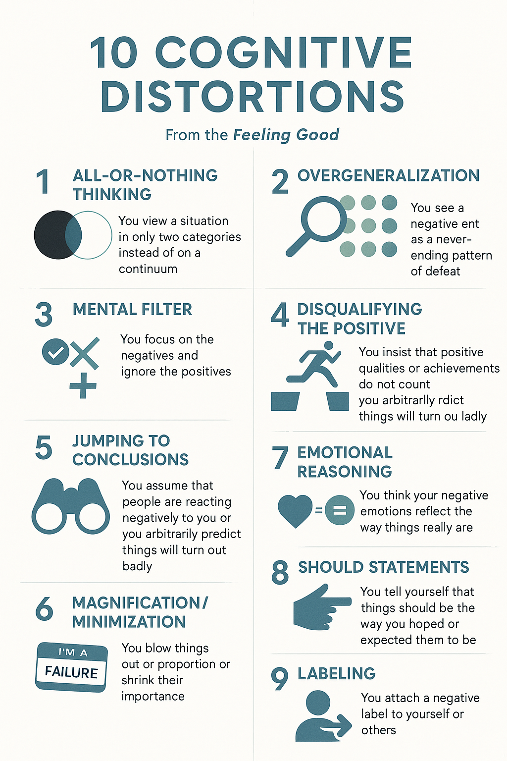 10 Cognitieve Vervormingen Infographic