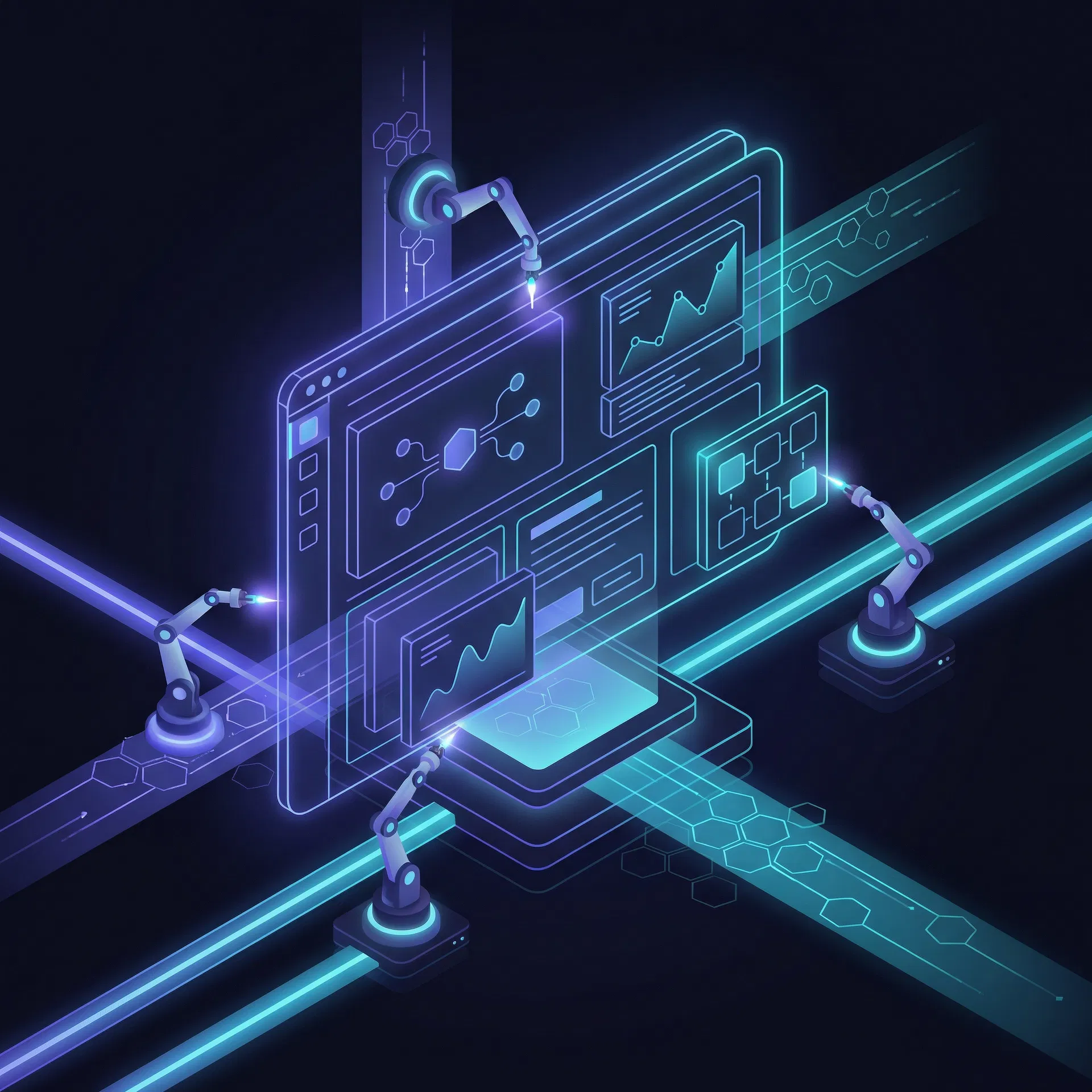 AI-powered Web3 website generation visualization