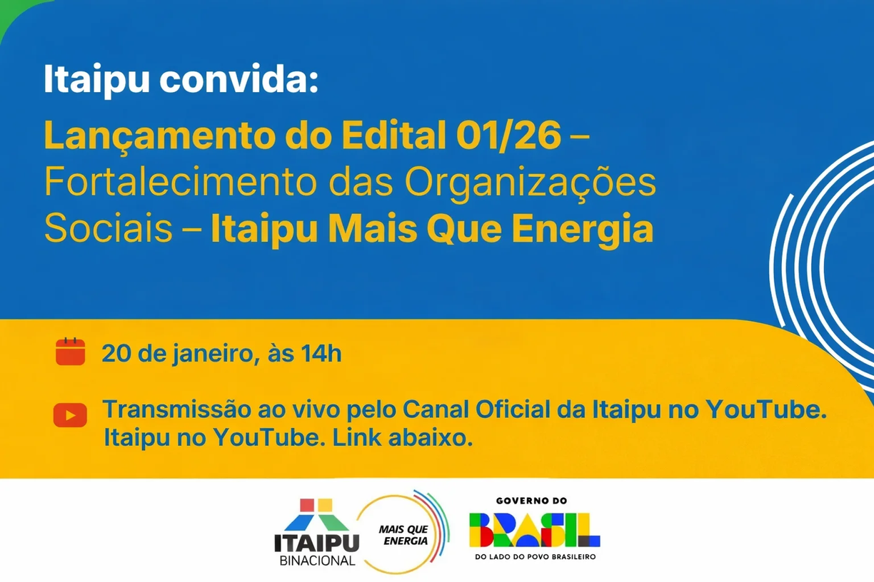 Imagem ilustrativa do Edital Itaipu Mais que Energia.