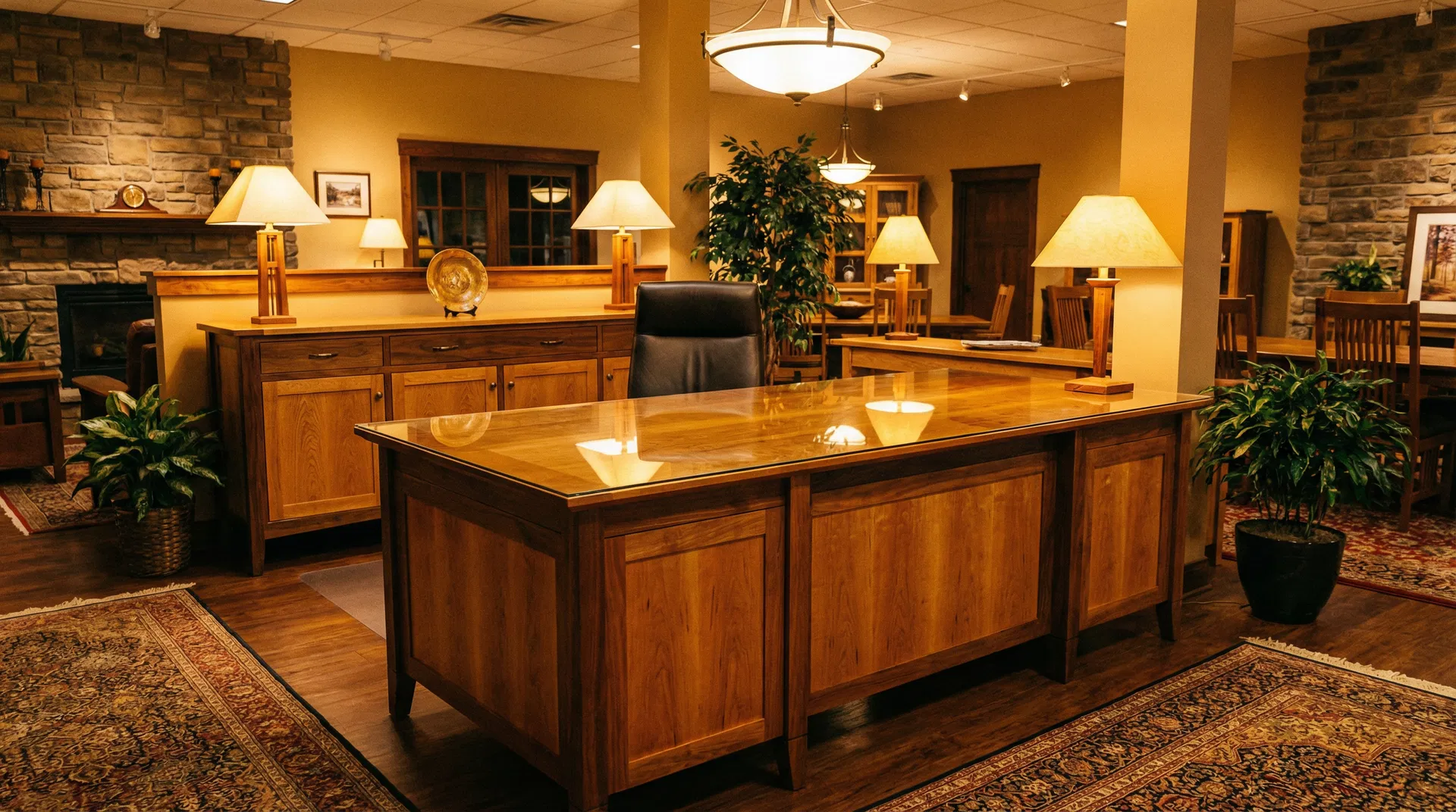 Handcrafted furniture showroom