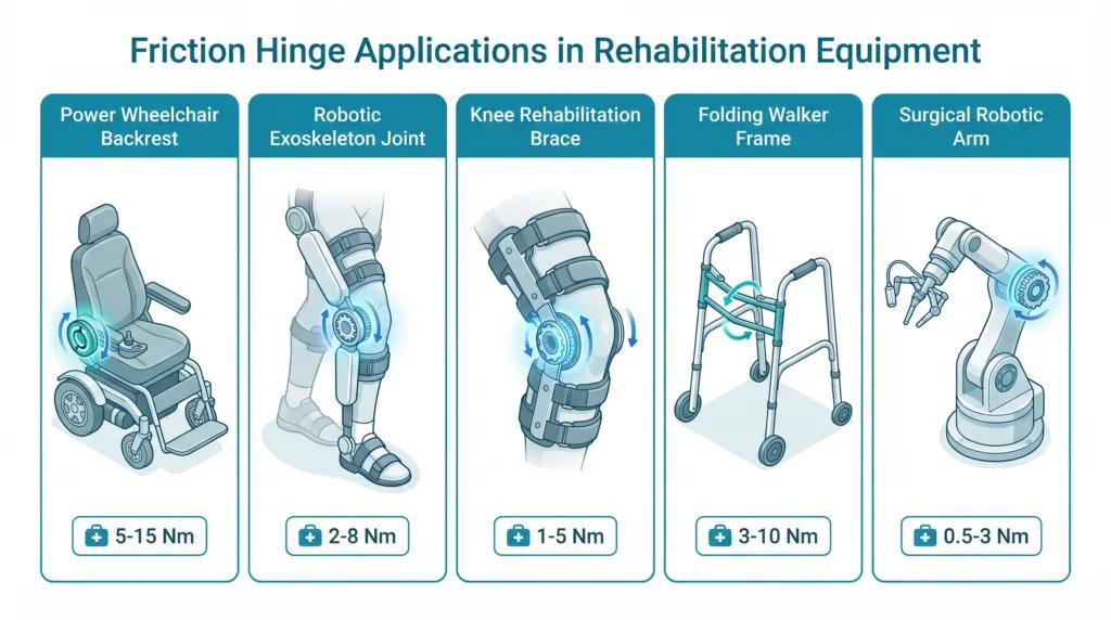 Engineering Excellence: The Complete Guide to Rotary Damper Selection, Torque Calculation, and Preventing Failure 4 Friction Hinge Medical Application