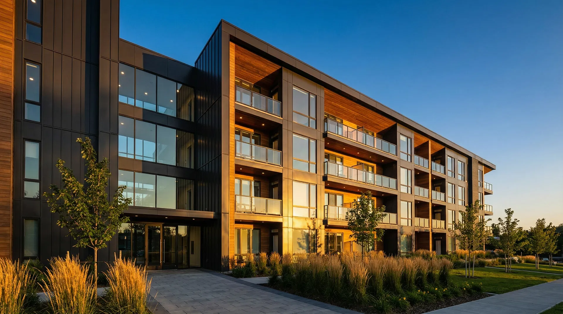 Modern multifamily property