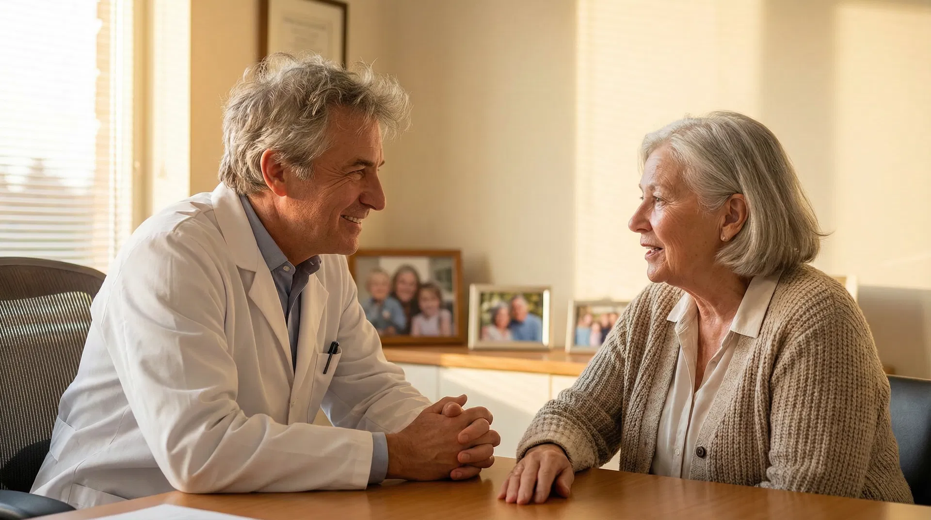 Doctor consulting with senior patient