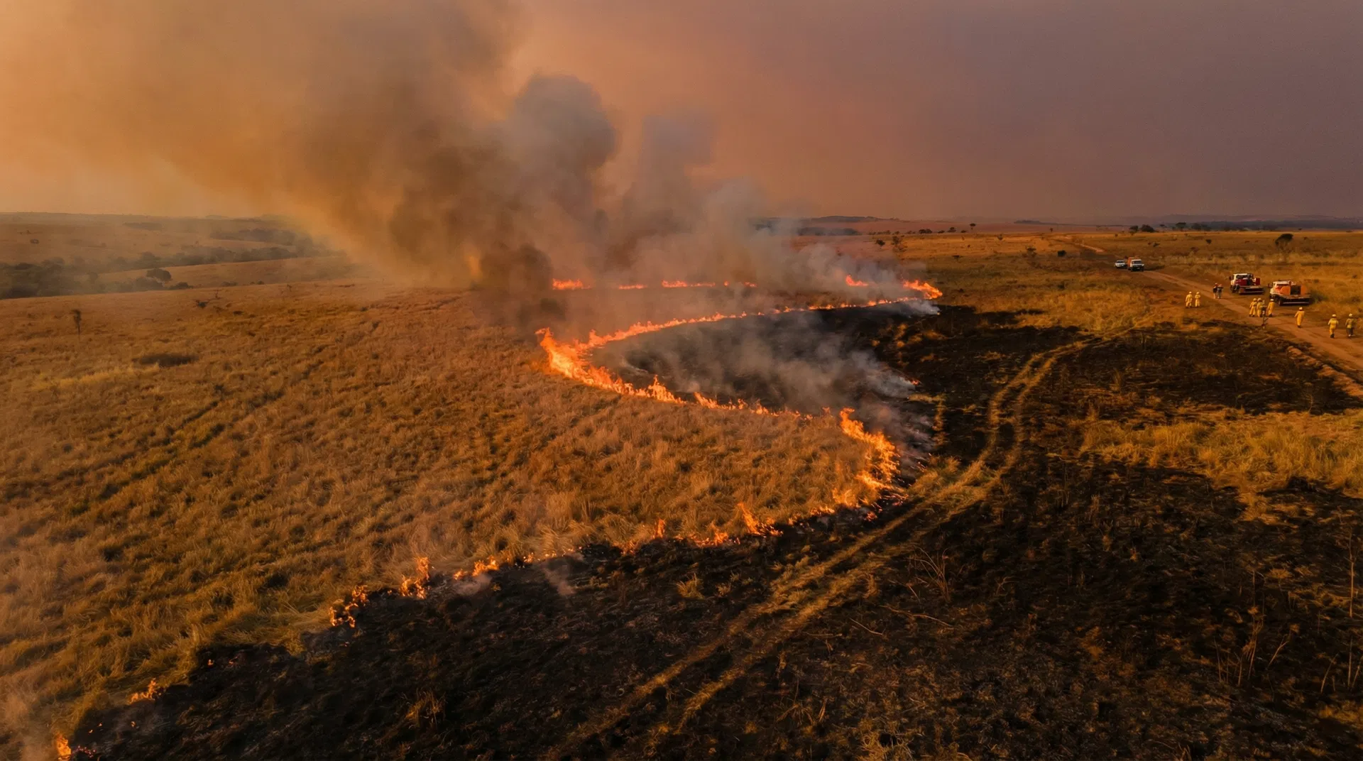 Queimada no cerrado brasileiro