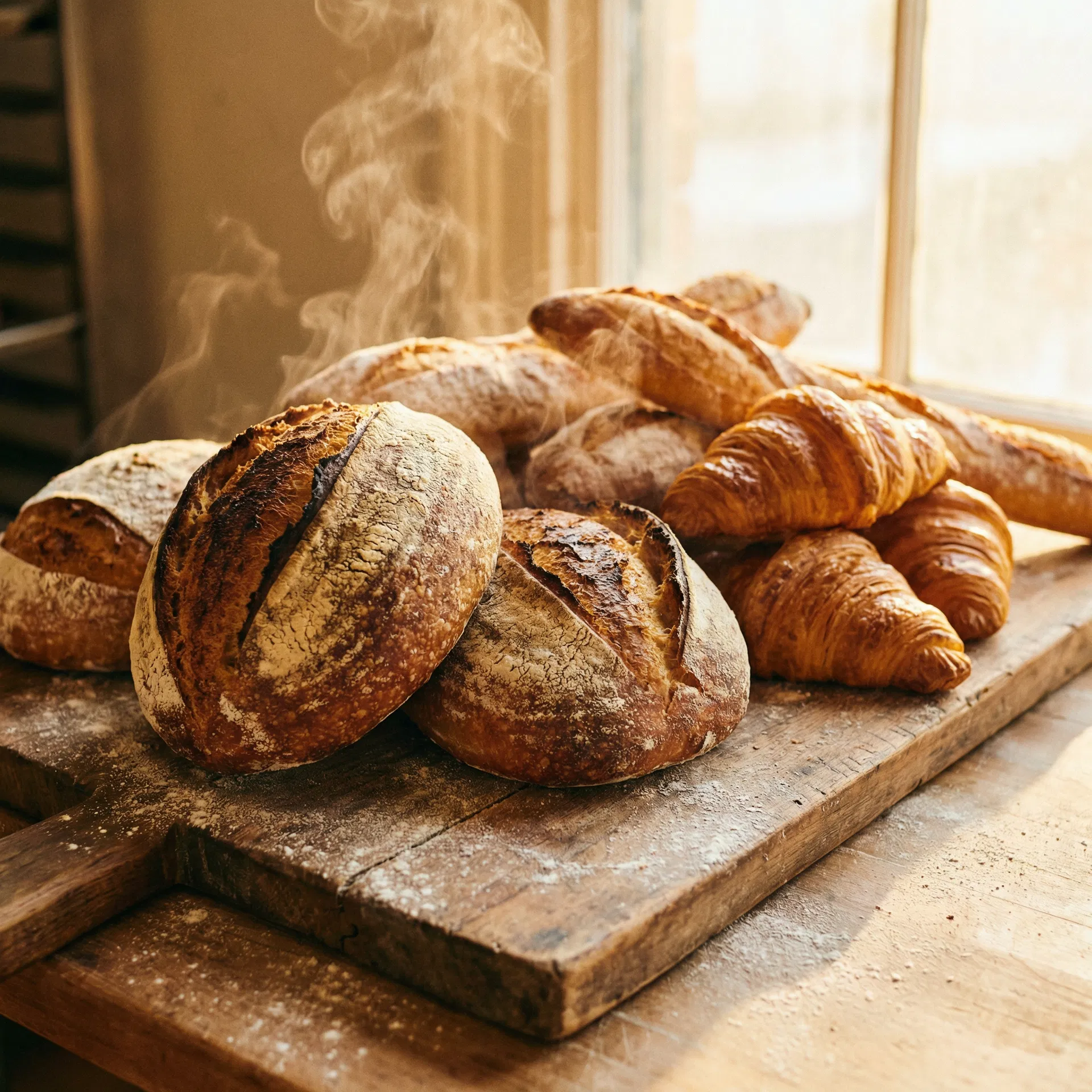 Pão fresquinho todo dia na padaria!