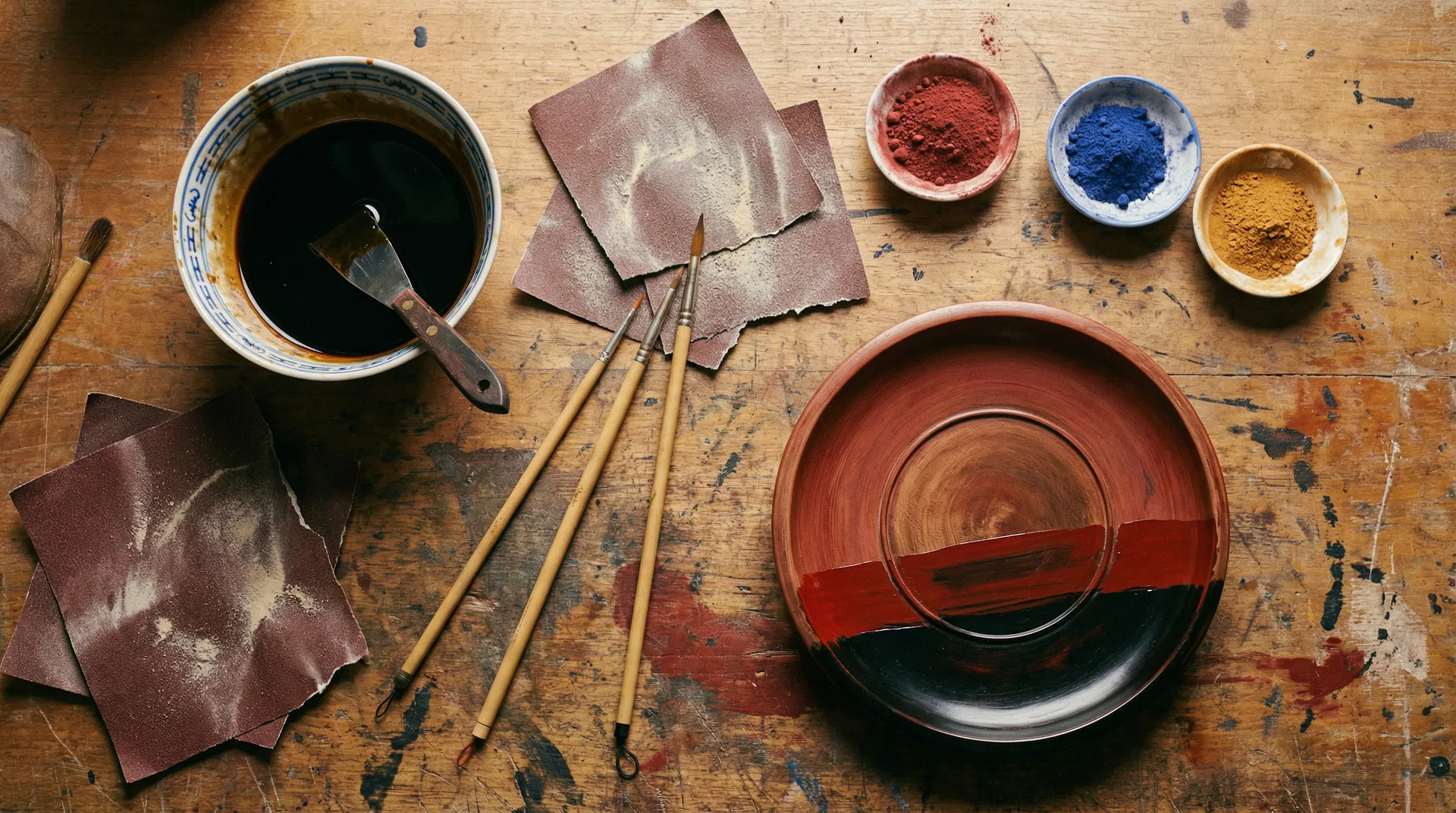 Traditional lacquer art supplies