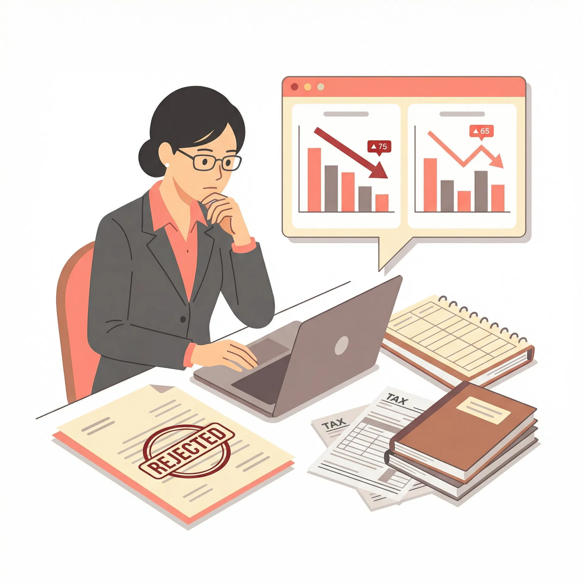 赤字決算で断られた