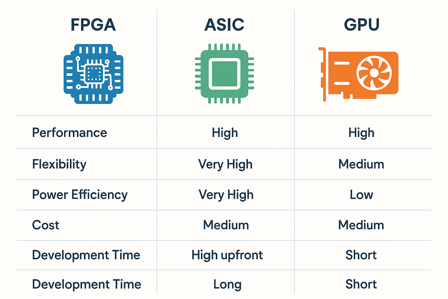 FPGA vs. ASIC vs. GPU: Which is the Right Choice for Your Project?