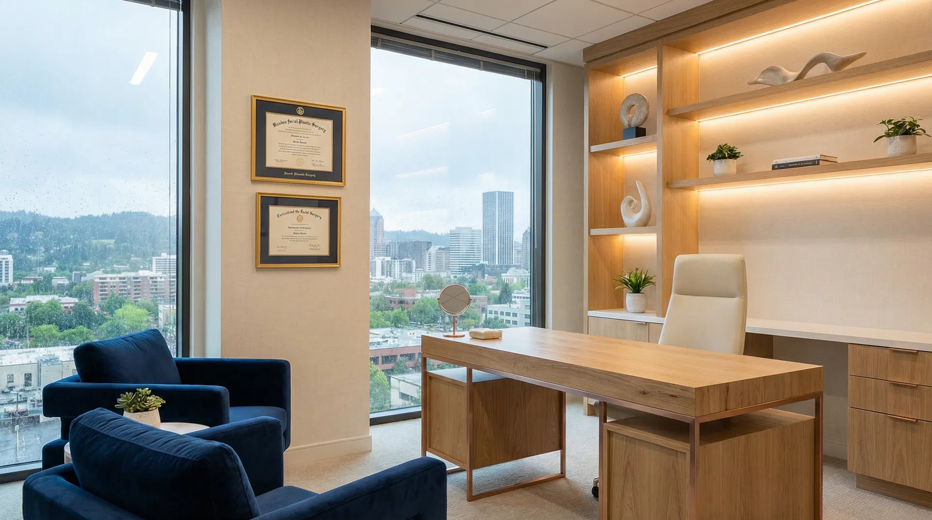Consultation room at Portland Center for Facial Plastic Surgery
