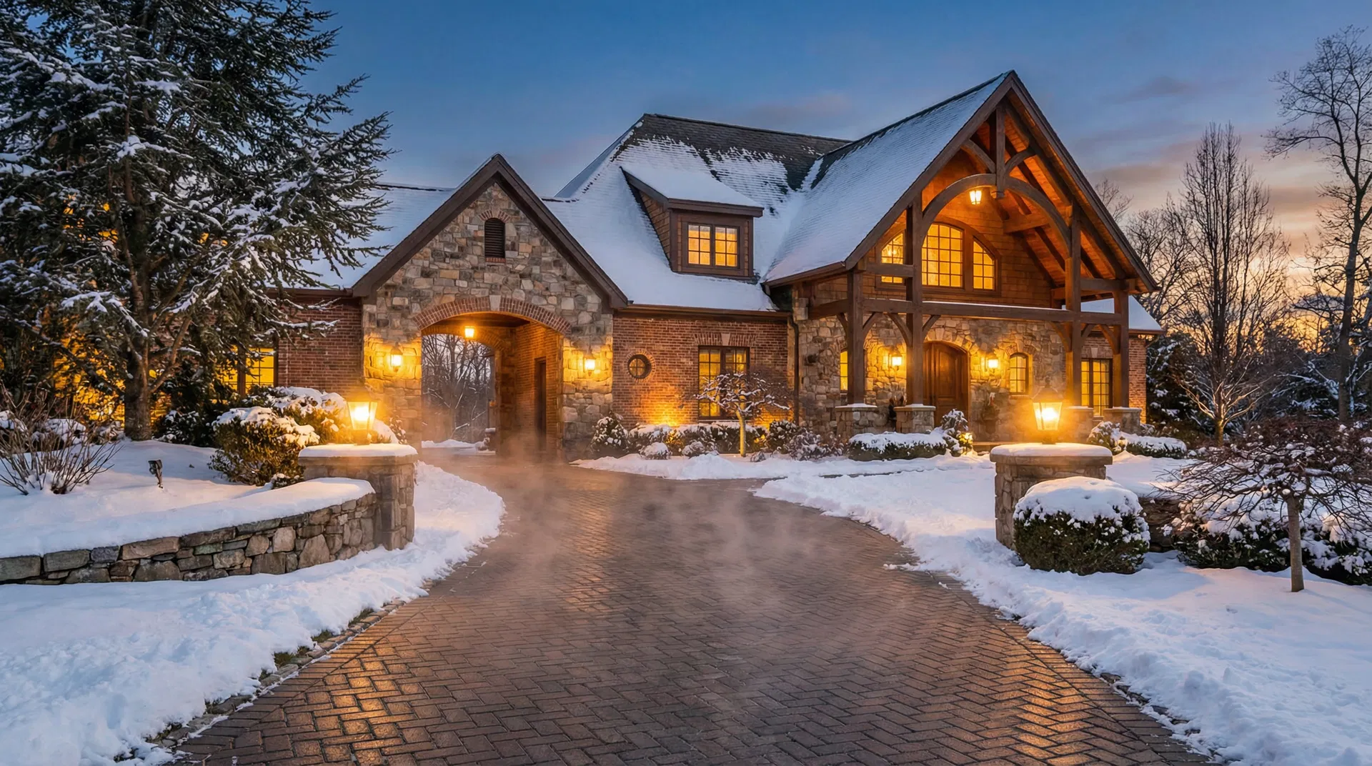 Snowmelt driveway system keeping path clear in winter