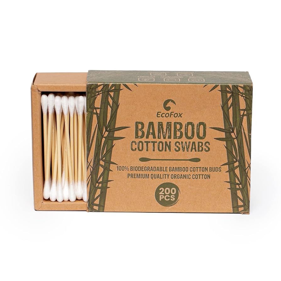 Bamboo cotton swabs eco-friendly packaging