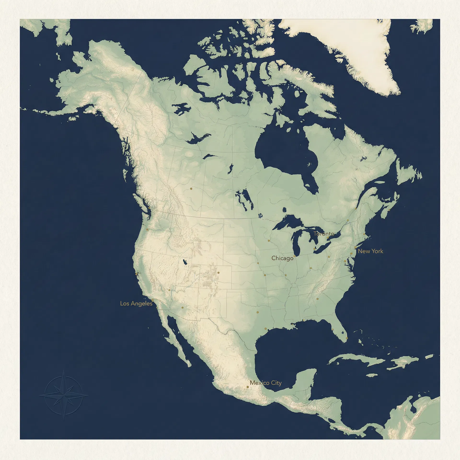 North America coverage map
