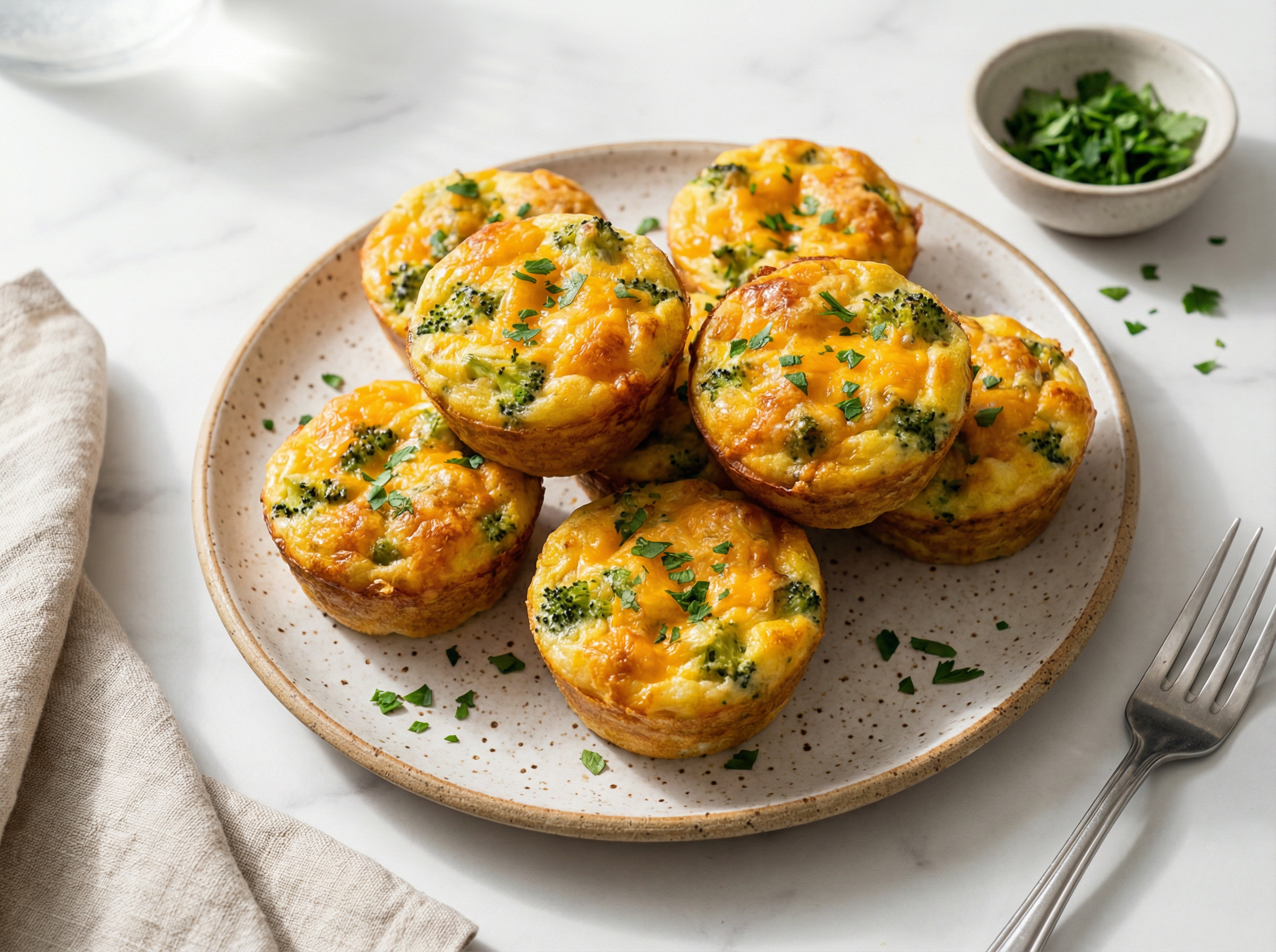 Broccoli & Cheddar Egg Muffins