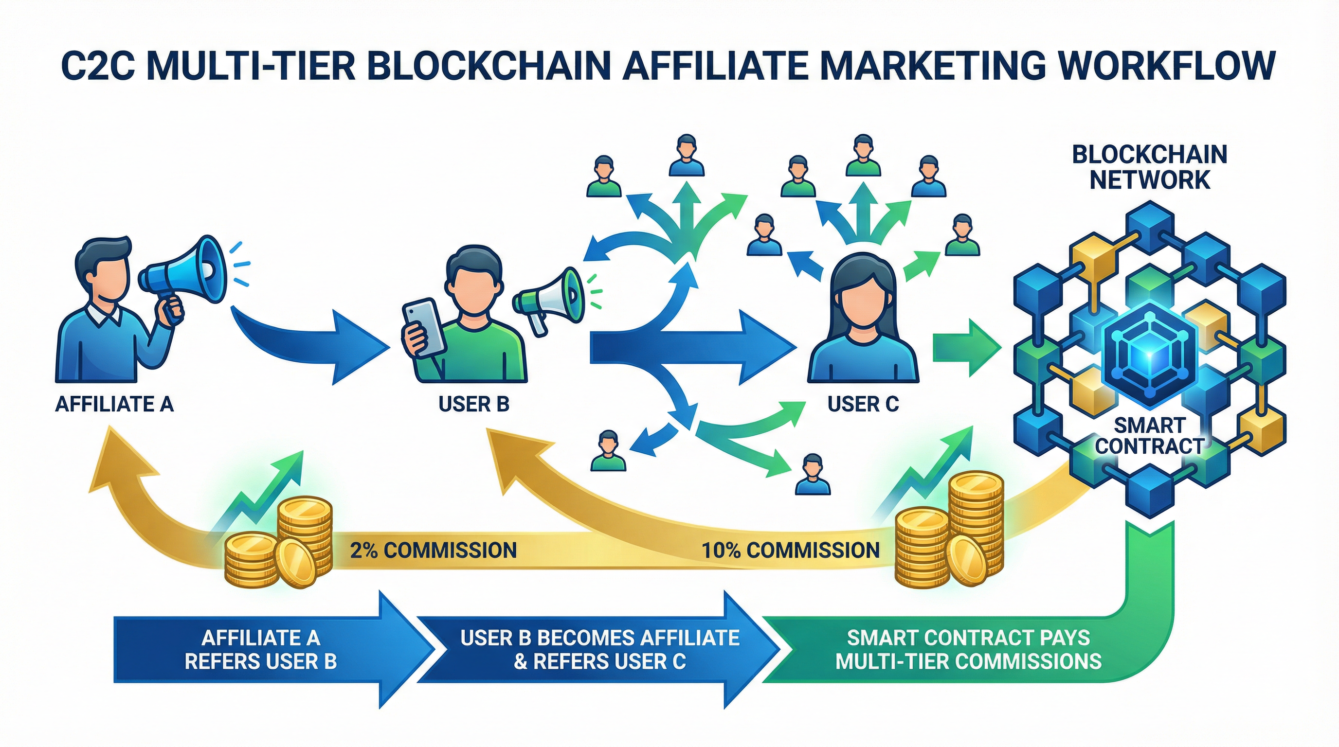 C2C Multi-Tier Affiliate Workflow