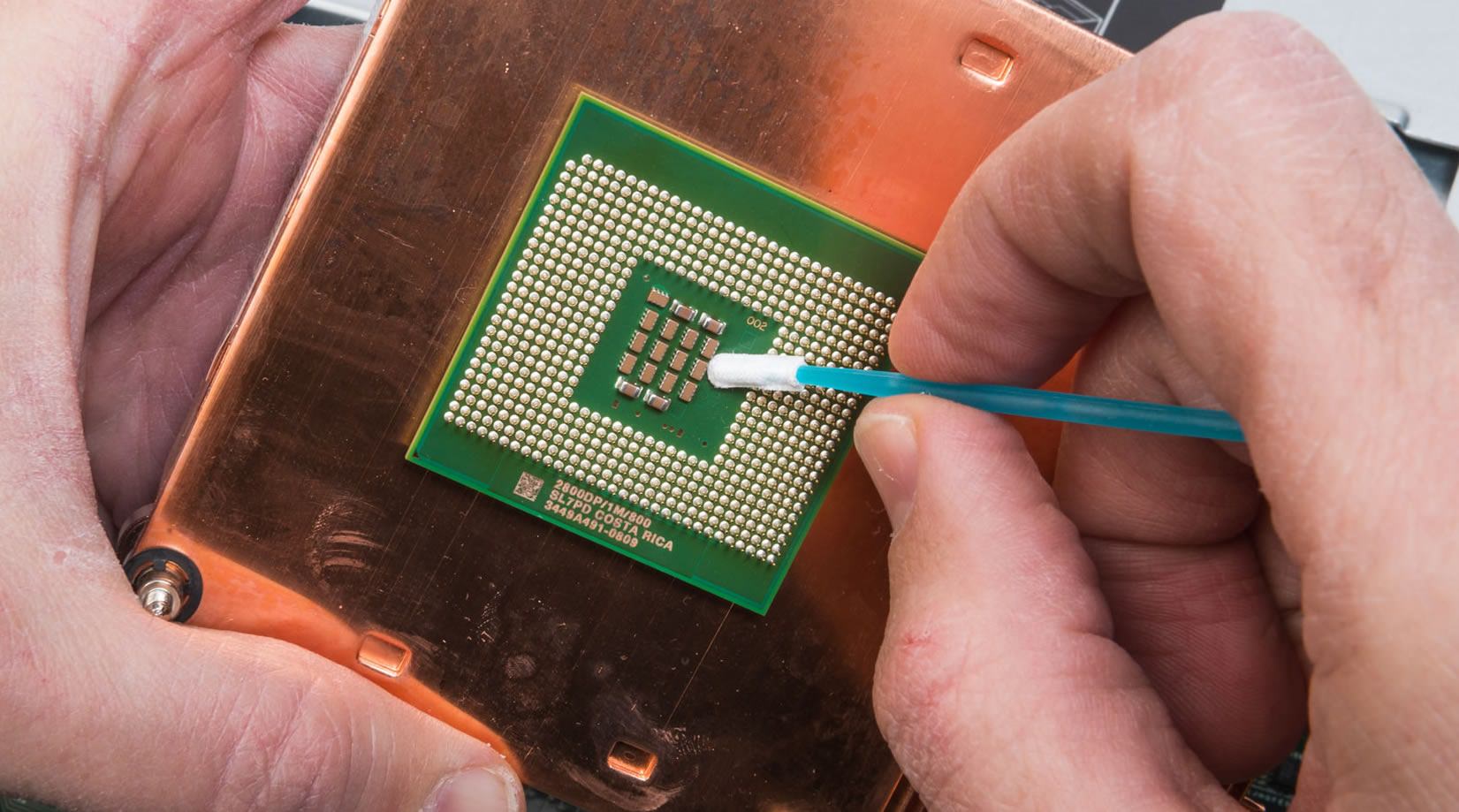 Electronics Cleaning with Cotton Swabs