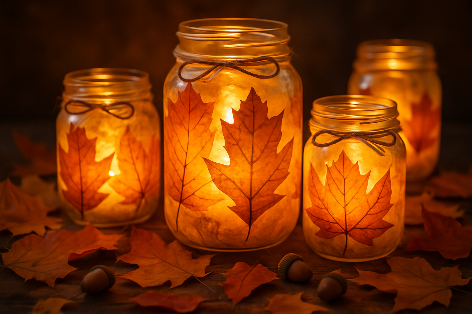 Mason Jar Leaf Lanterns Introduction