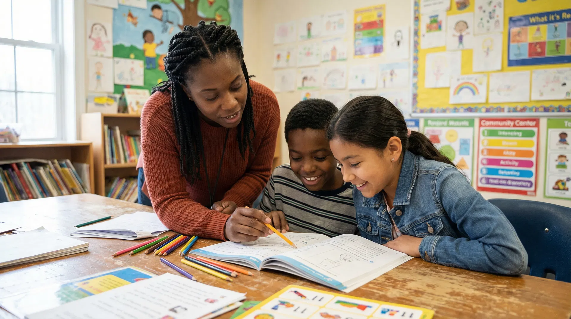 Mentor working with youth