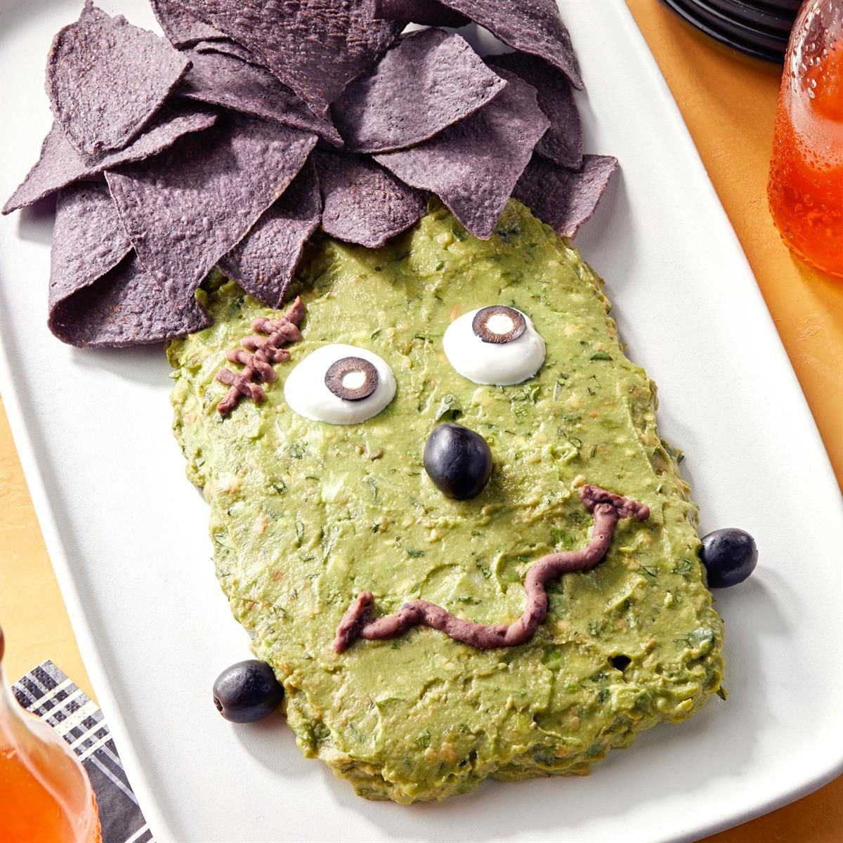 Halloween Guacamole Frankenstein