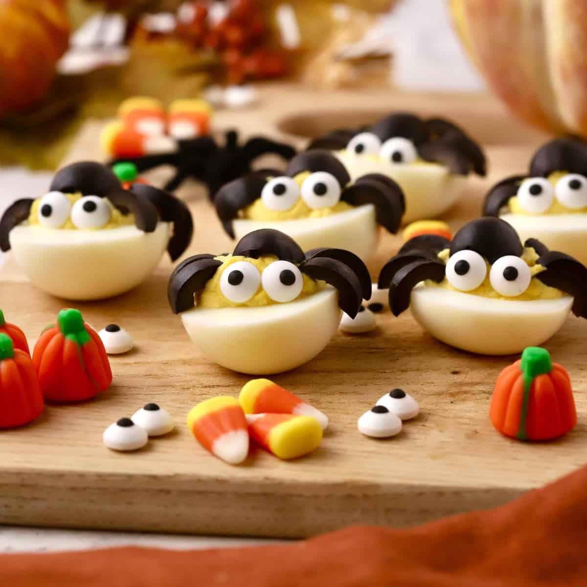 Spider Deviled Eggs