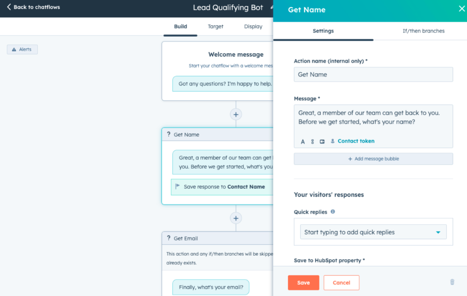 Welcome Screen Chatbot