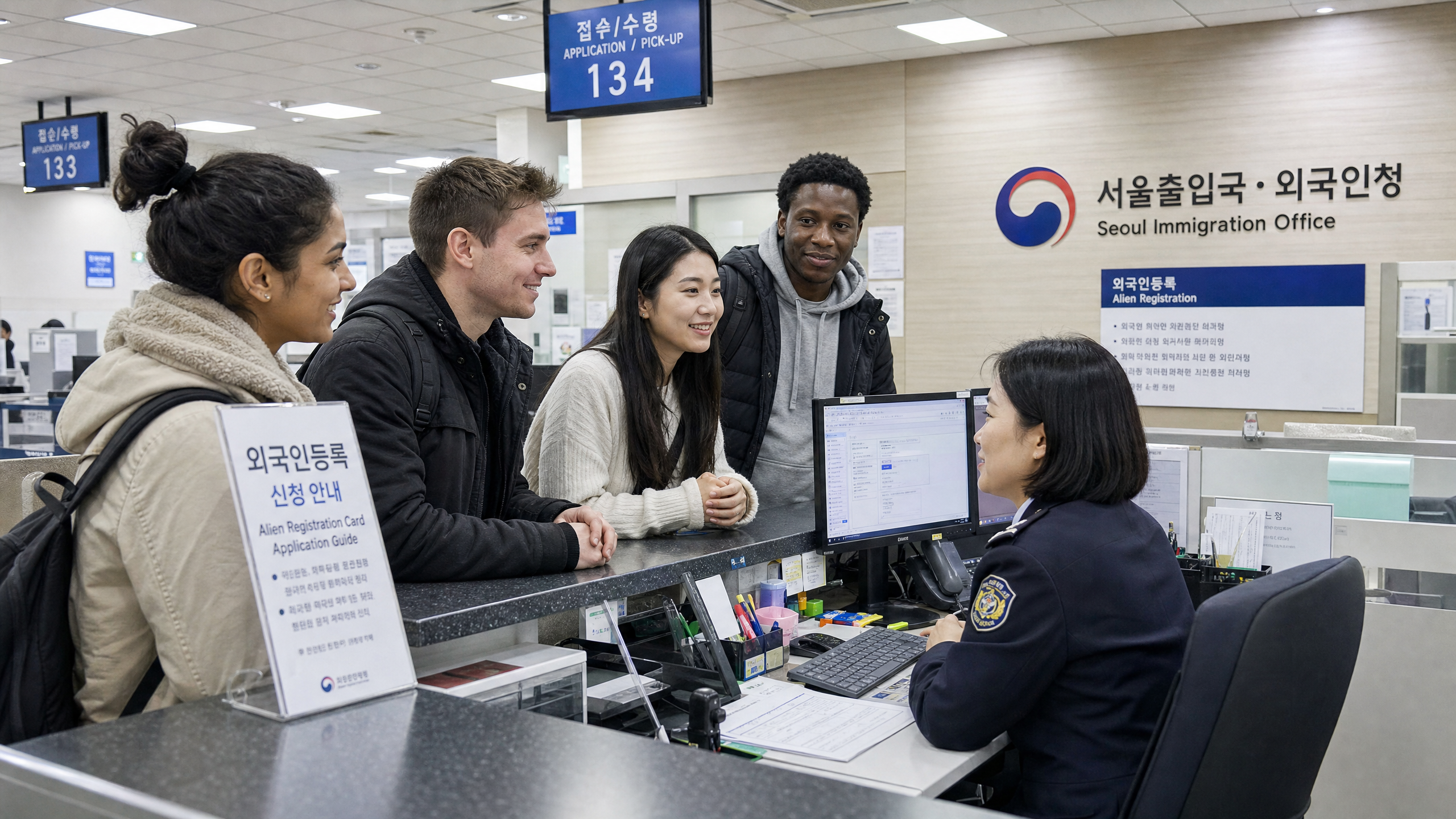 Foreigner applying for ARC at immigration office
