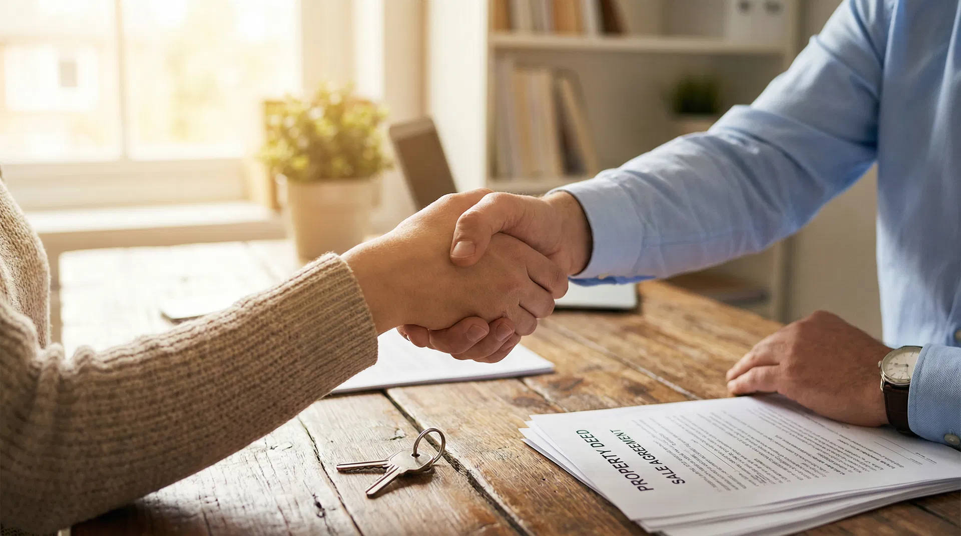 Handshake symbolizing trust and partnership