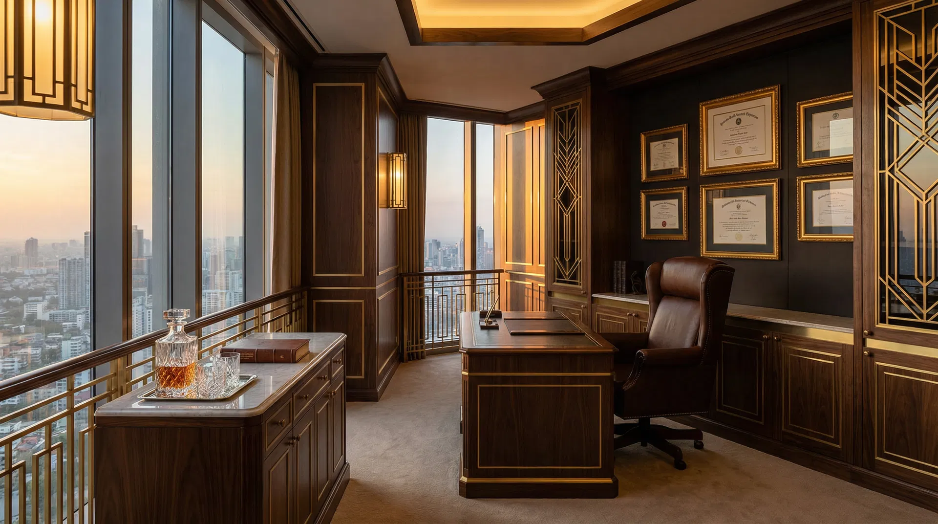 Physician on a secure telemedicine call in a private, dimly lit clinic room, conveying confidentiality and immediacy.