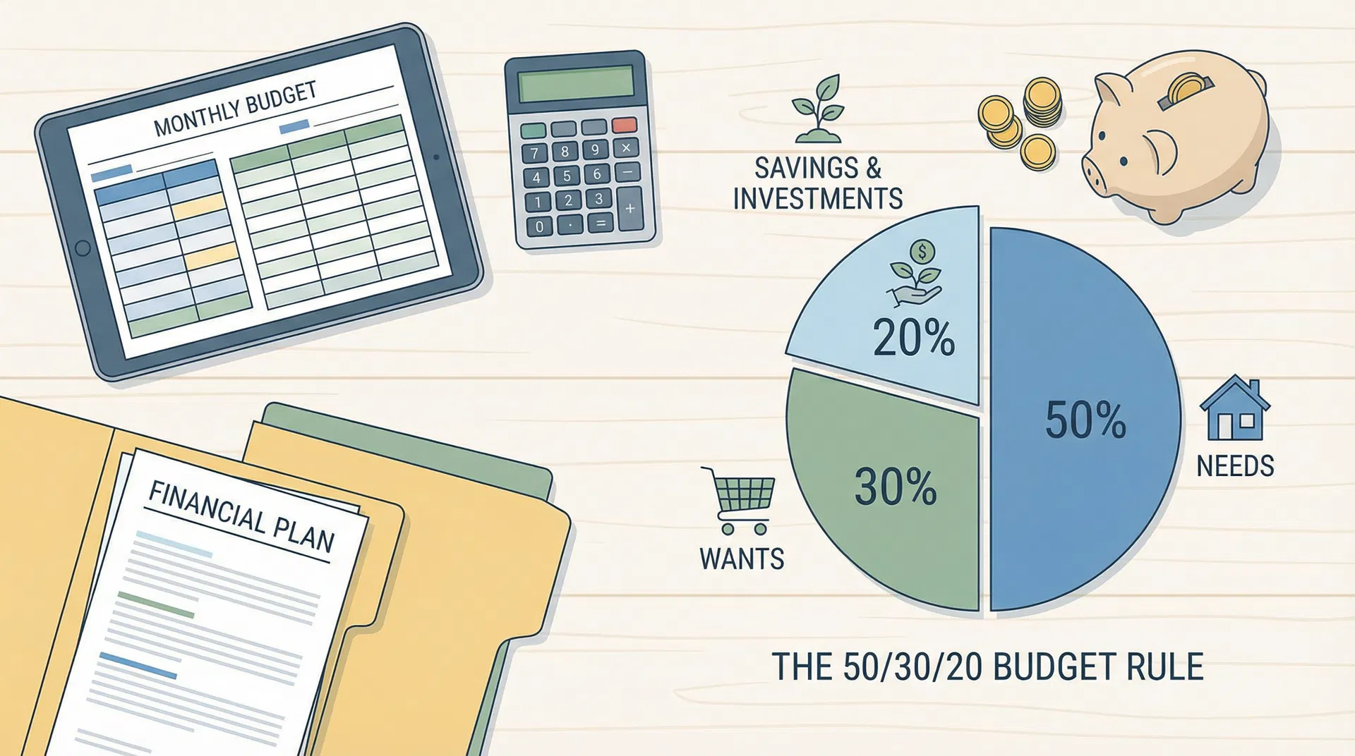 Budget planning with 50/30/20 rule