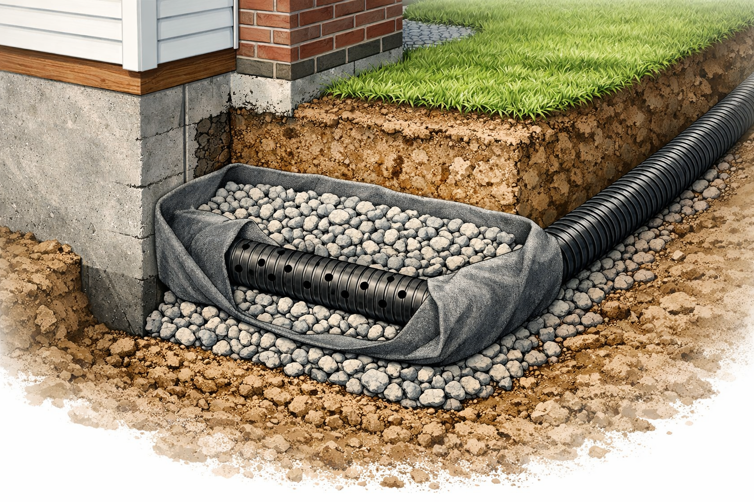 Exterior French Drain System
