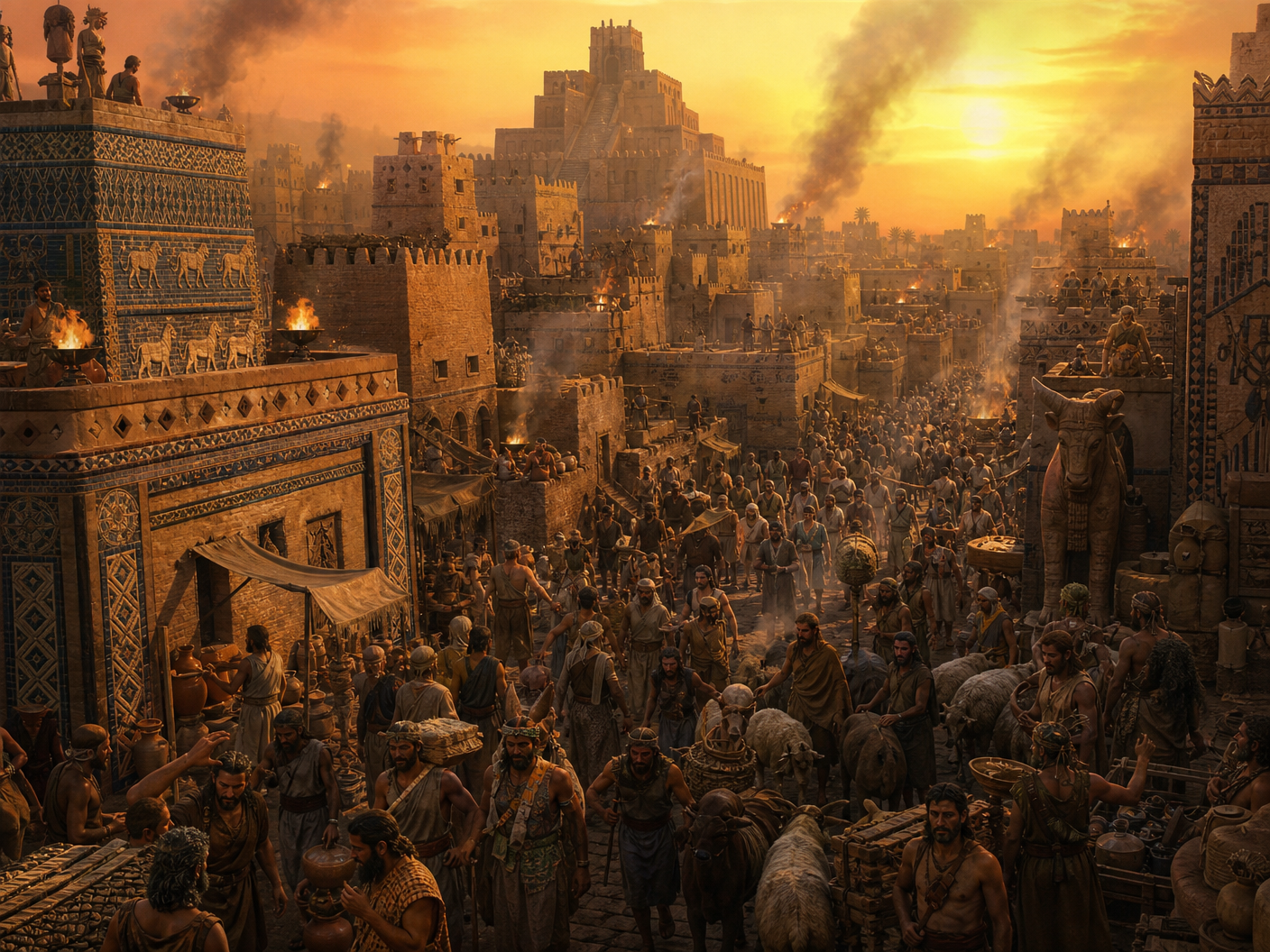 The Clamor of Civilization: Ancient cities grew dense and loud, disturbing the divine order.